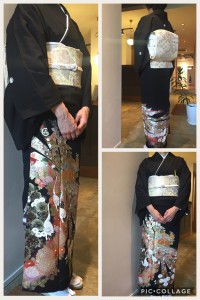 息子さんの結婚式のために黒留袖の着付けとセットを頼まれました〜