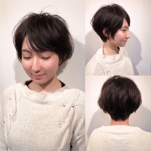 髪の毛のくせを生かして。