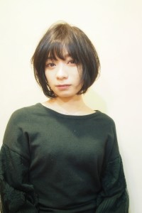 ショートボブスタイル。